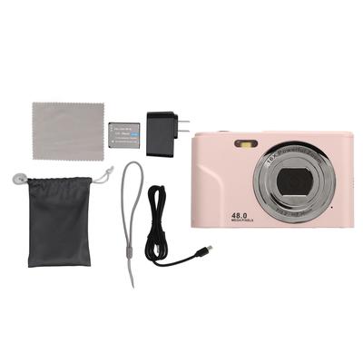 Appareil Photo Numérique 48MP Zoom 16X 1080P HD Écran IPS 2,4 Pouces Mini Appareil Photo de Poche Compact