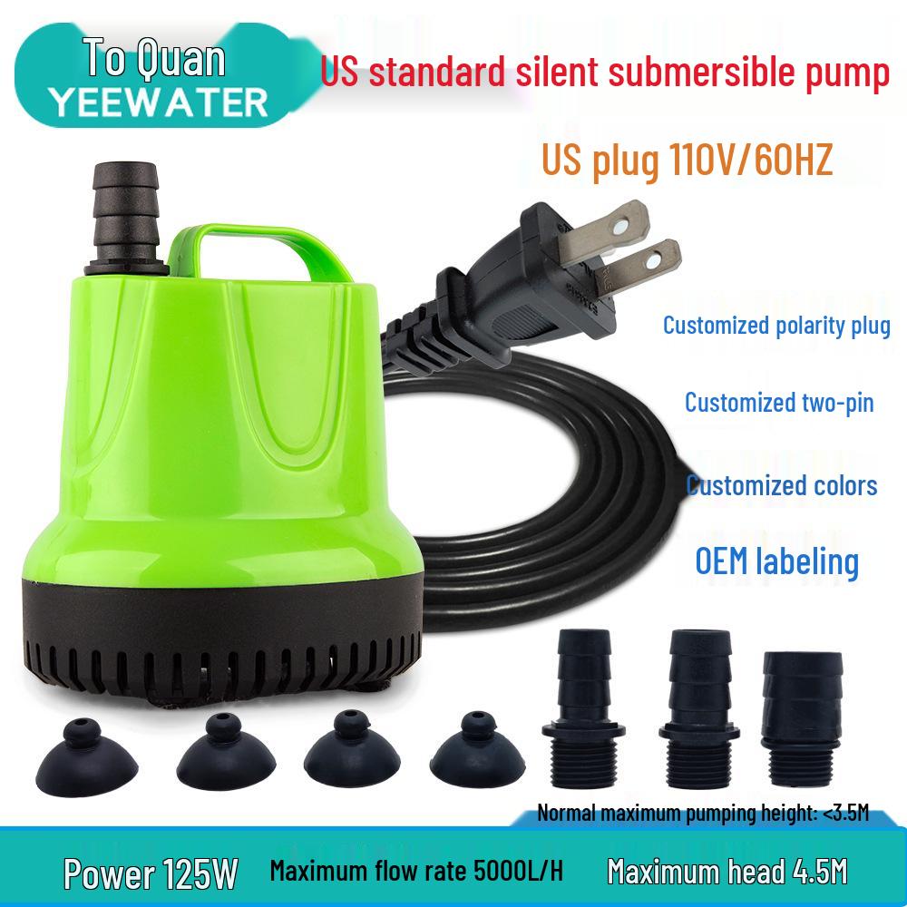 Bomba Sumergible de Fondo para Acuario de 110V para Paisajismo y Circulación de Agua