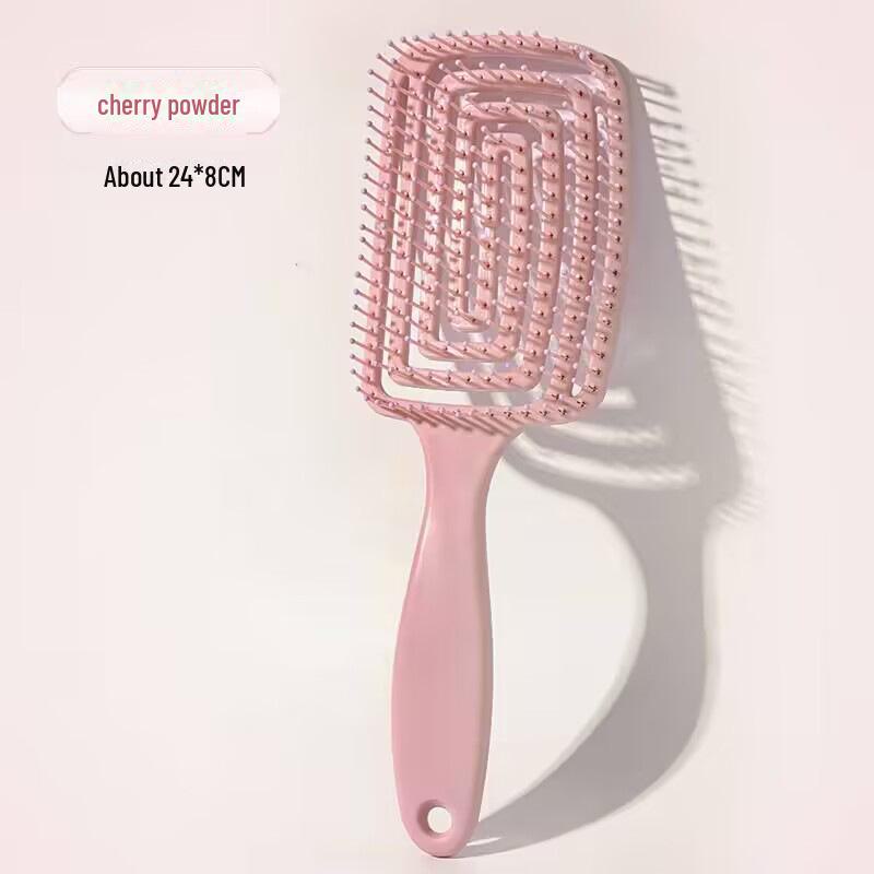 

Женская изогнутая пушистая расческа для длинных вьющихся волос розовый