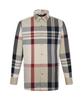 DAKS SHIRTS Cotton Blend Check Shirt Regular Fit Beige_Dma3Shcl140I1
