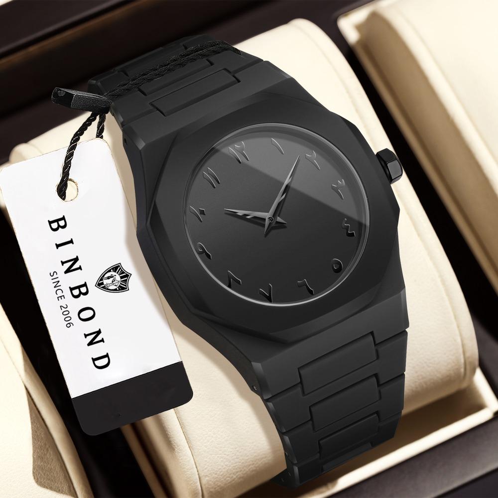 BINBOND Men's Luxury Quartz Wristwatch Waterproof Sport Fashion Casual Business Watch For Men Top Brand Men's Watches