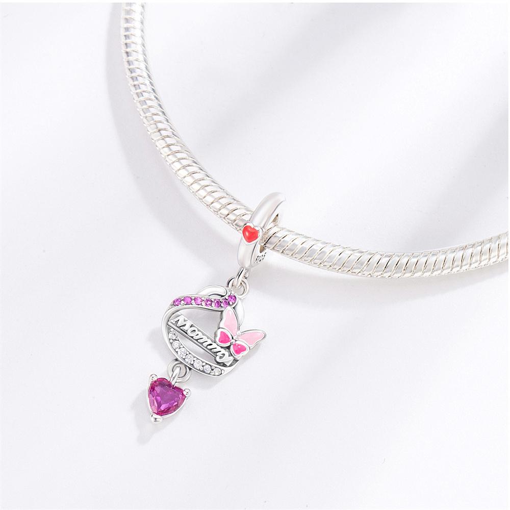 Warm 925 Silver I Love My Family The Best Parents Fit DIY Bracelet Necklace Family Gathering Souvenirs Holiday Gifts