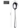 German Spoon 316 Stainless Steel Spoon for Home Use, High-End Exquisite Dining Spoon, High Aesthetic Value, Long Handle, Deep Soup Spoon