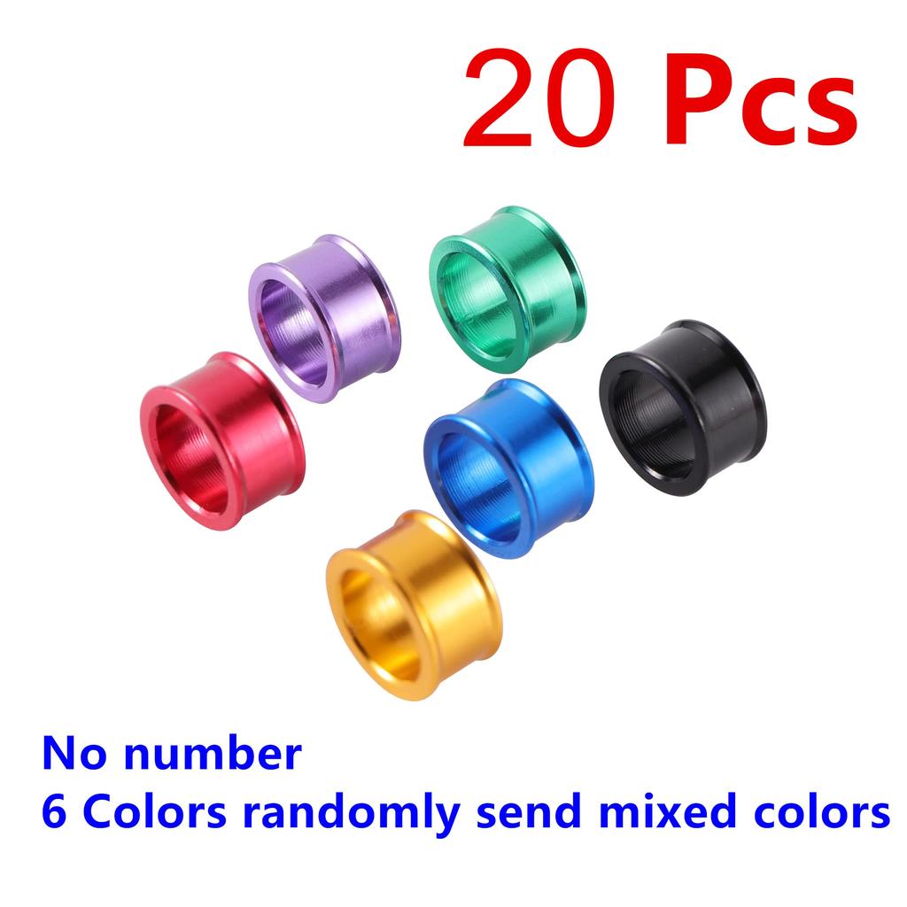 Aluminum Pigeon Foot Ring ID 8mm Bird Foot Ring 6 Colors Outdoor Flying Training Identification Foot Ring Pigeon Supplies 20Pcs