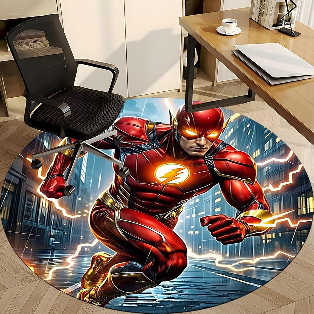 1pc Flash superhero Chair Carpet for Office Non-Slip, Indoor Non-Slip Washable Carpet, Non-Shedding Mat For Office yy251030085