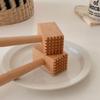 Wooden Duals Sided Meat Tenderizer for Professional Home Cooking Wood Knocking Hammer with Nonslip Handle