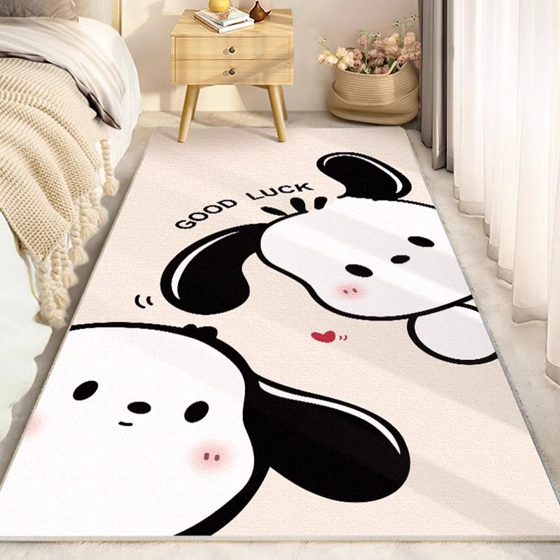 Adorable Cartoon Kids' Faux Cashmere Non-Slip Rug - Soft & Dirt-Resistant for Bedroom or Balcony