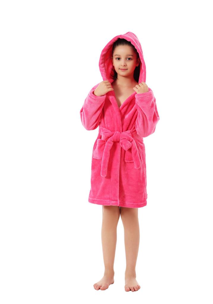 Gemütlicher Baumwoll-Samt-Bademantel für Kinder - Warme TV-Decke Pyjama