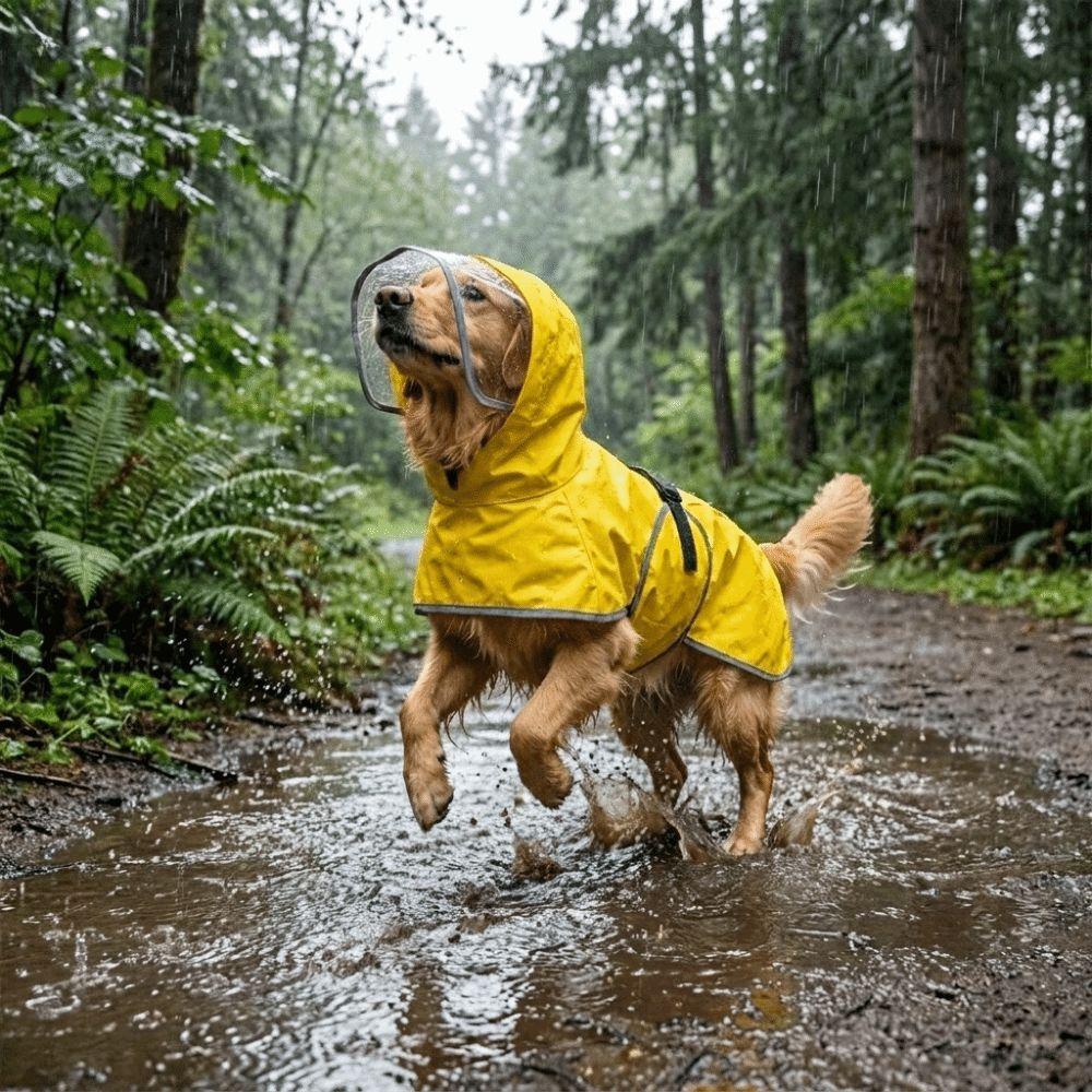 Breathable Dog Hooded Raincoat Windproof Pet Waterproof Cloak Waterproof Pet Clothes  Travel