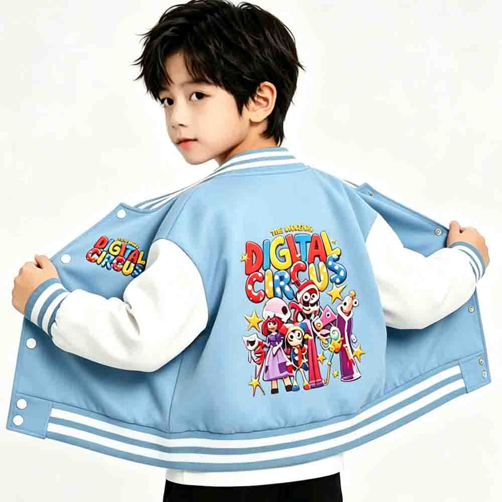 Merch Circo Digitale Uniforme da Baseball Giacca Bomber Autunnale Streetwear Harajuku Tuta Casual Cappotti di Marca Hip Hop
