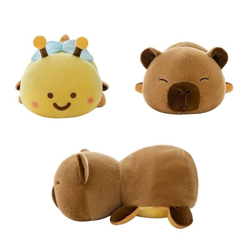 Adorable Capybara Turns Into Bee Stuffed Toy Doll Pillow Perfect For Children Gifts