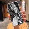 Japanische Tigerkunst Tattoo-Designs Handyhülle Carcasa Funda Für iPhone 17 Pro Max Air 17 16 15 14 13 Pro Max 15 16 Pro 15Plus