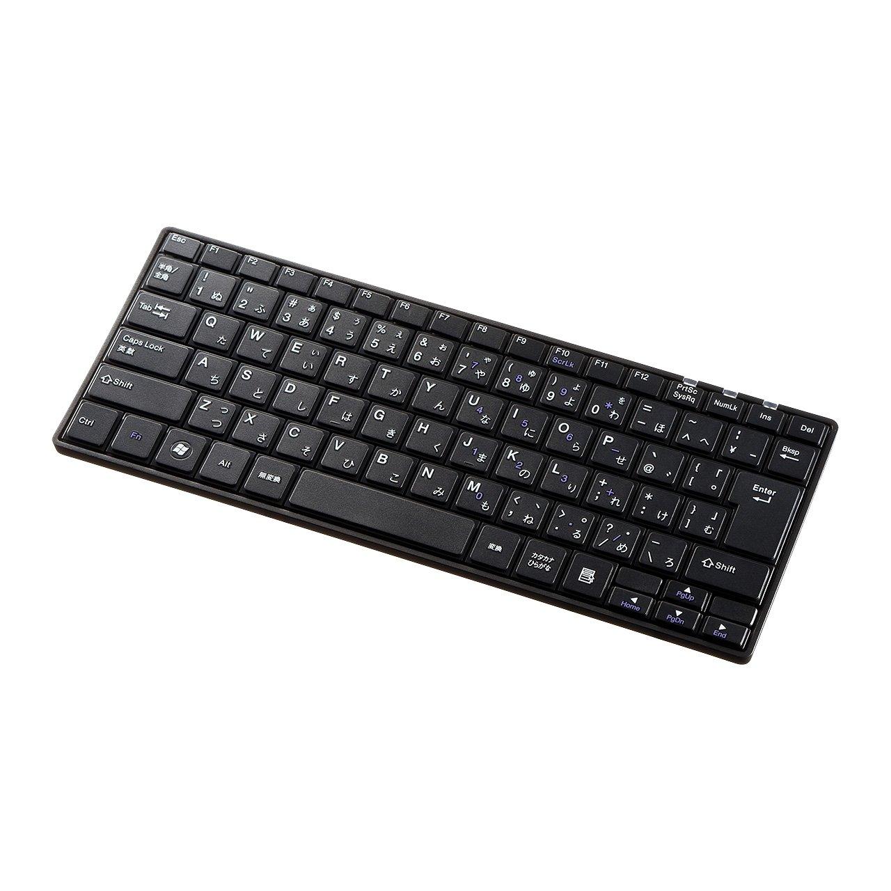 

Sanwa Supply Bluetooth Slim Keyboard (without numeric keypad), Rechargeable, Pantograph, 109A Layout, Black, SKB-BT23BK