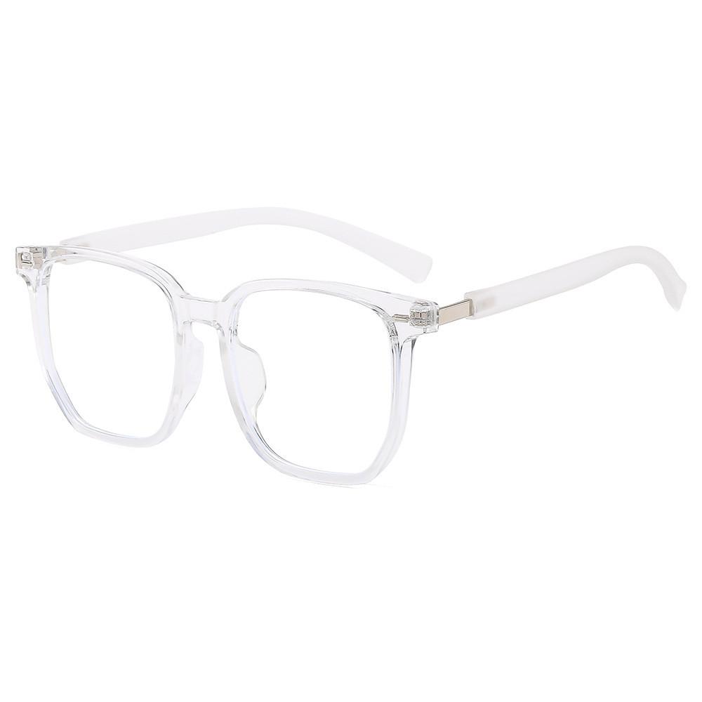 

Modern Square Blue Light Blocking Glasses For Large Faces With Frame And Ac Lenses For Stylish Office Use Transparent