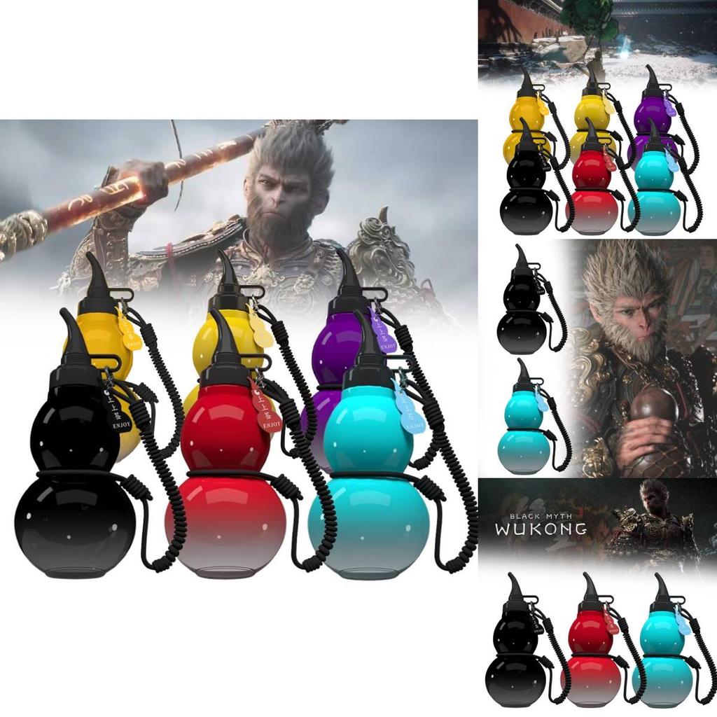 Stylish Black Myth Gourd Water Cup Made Of Durable Tritan Material For All Purposes