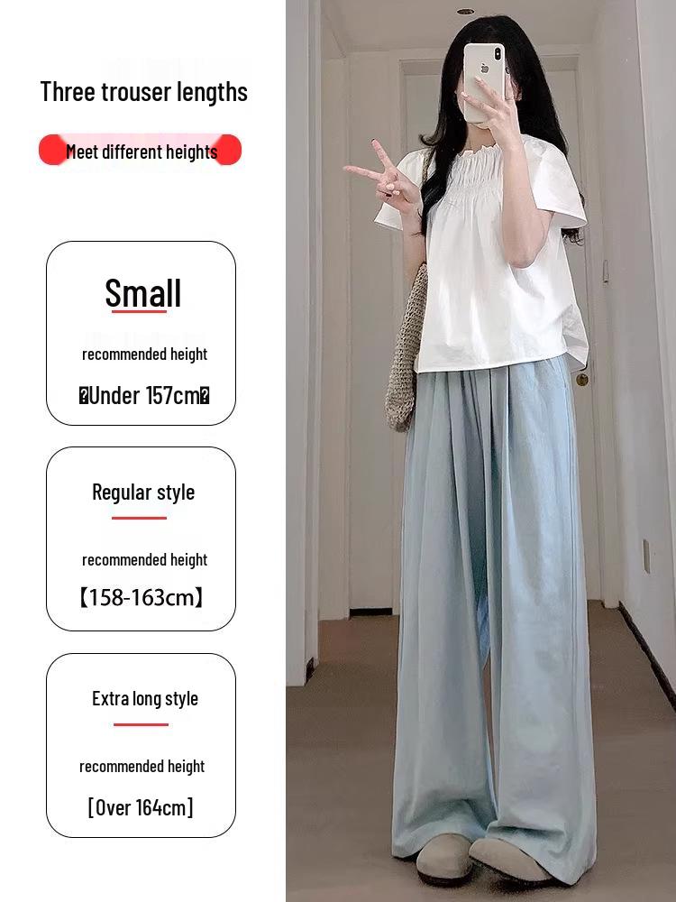 Milk Puff Women's High Waist Wide Leg Sports Pants - Slimming Lazy Style (Spring/Autumn 2026)