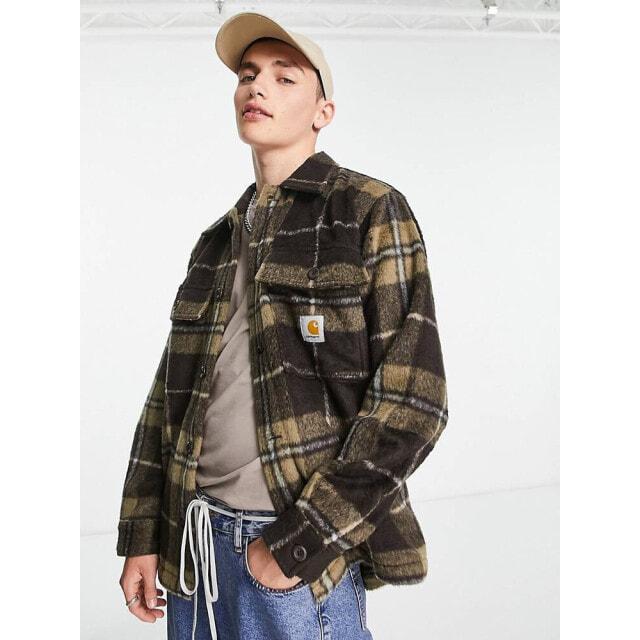 

Коричневая клетчатая куртка Carhartt WIP