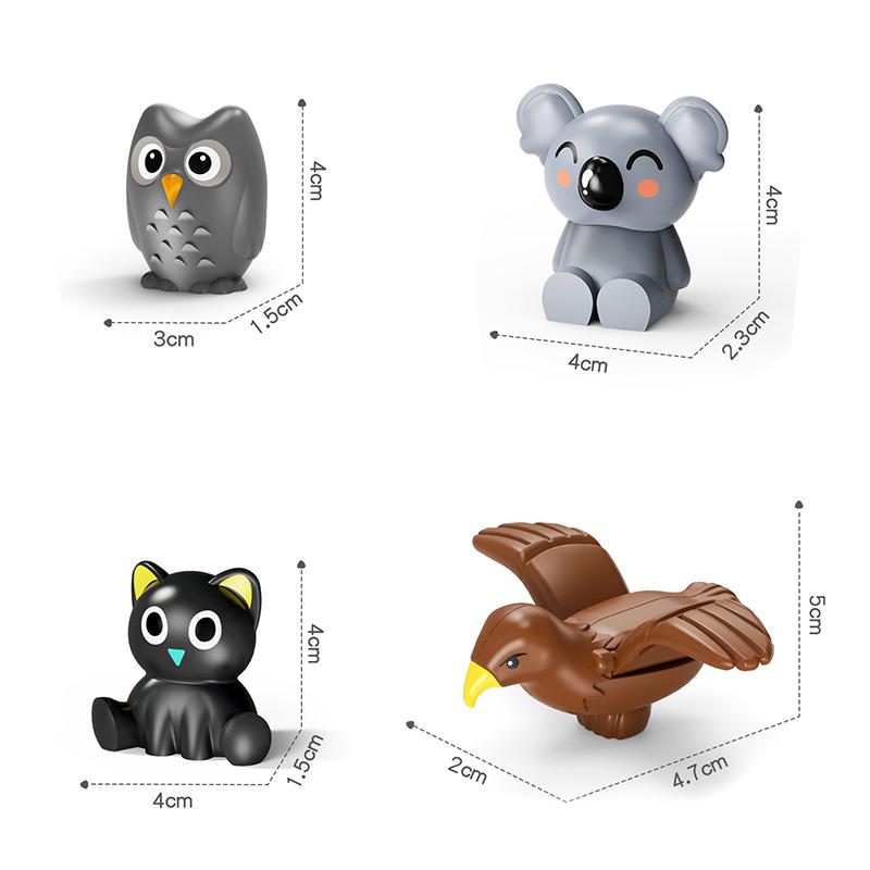 Big Building Blocks Marine Farm Animal Cat Dog Accessories Lion Shark Compatible With Duploed City Education Children Gift Toys