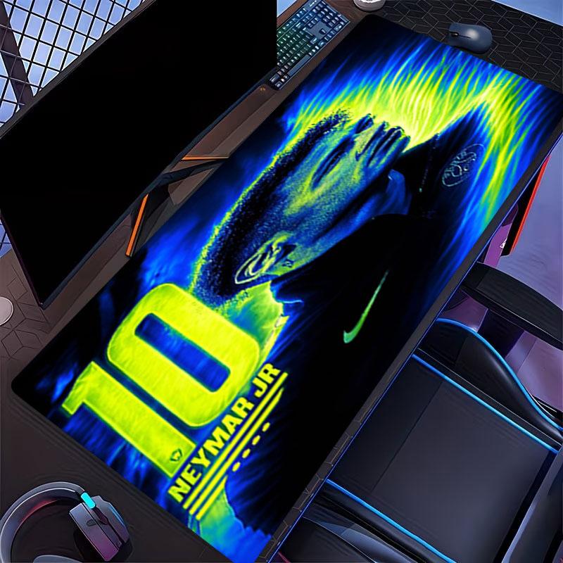 Neymar Jr Druck Mauspads, für Tastaturauflage Laptop PC Matte für Büro Heimgebrauch, Schreibtischdekoration, Perfektes Geburtstagsgeschenk für Gamer