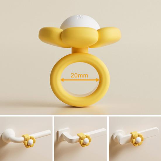 Flower Door Handle Anti-collision Pad Stopper Wall Silicone Door Protector Universal Floral Door Lever Mount