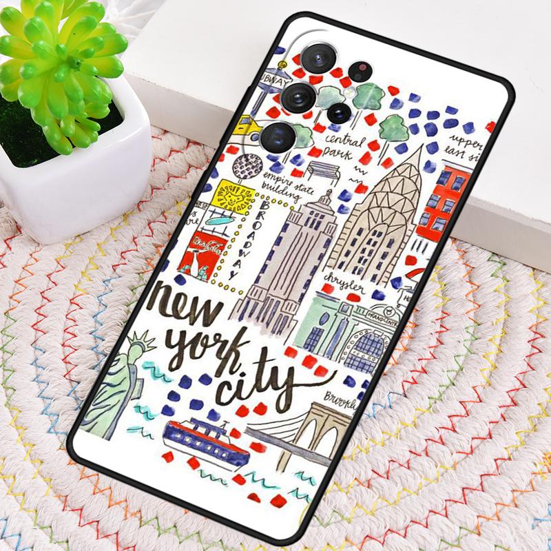Dark Night New York City Phone Case for Samsung Galaxy note 10 pro S26 Ultra S23 S24 FE S25 S21 S22 PLUS shockproof Cove