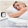 Stylish Silent Alarm Clock Home Bedside Table Clock Children's Study Room Clock Pearl
