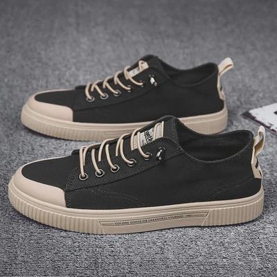 2025 Spring Men's Breathable Low-Top Canvas Sneakers - Trendy, Versatile Korean Casual Shoes