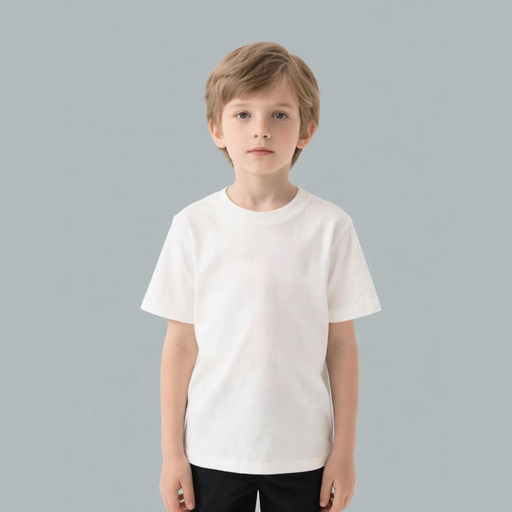 Children's Cotton Short-Sleeve Summer T-Shirt with Printed Design - Ideal for Activities and Class Uniforms