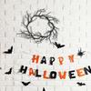 Halloween Wreath Black Twig Garland Fake Branch Decor Artificial Door Wreath Hanging Nament Front Door Garlands Festive Party
