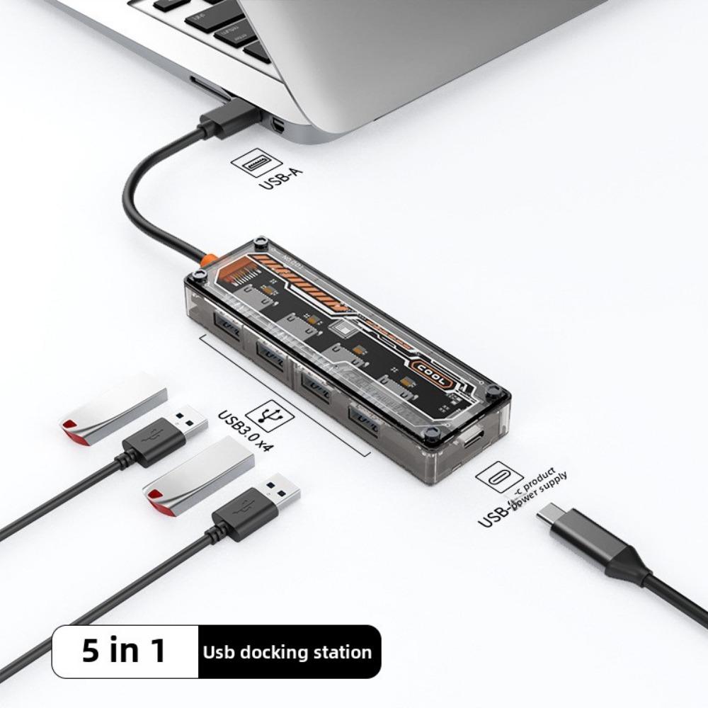 Type C Docking Station USB 3 0 Hub with RJ45 Gigabit Ethernet Adapter Multiport Expander for Laptop MacBook