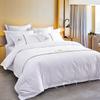Hotel-Quality 60S Cotton Sateen Stripe Jacquard Bedding Set - 4 Pieces