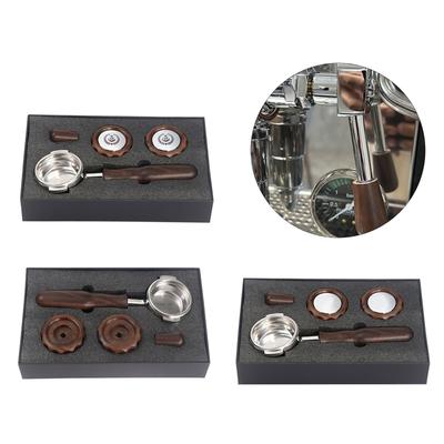 Espresso E61 58mm Coffee Portafilter Rocket Coffee Machine Solid Wood Bottomless Portable Metal Coffee Filter Tool