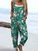 Bretelle da donna Jumpsuit estiva da donna con stampa retrò europea e americana
