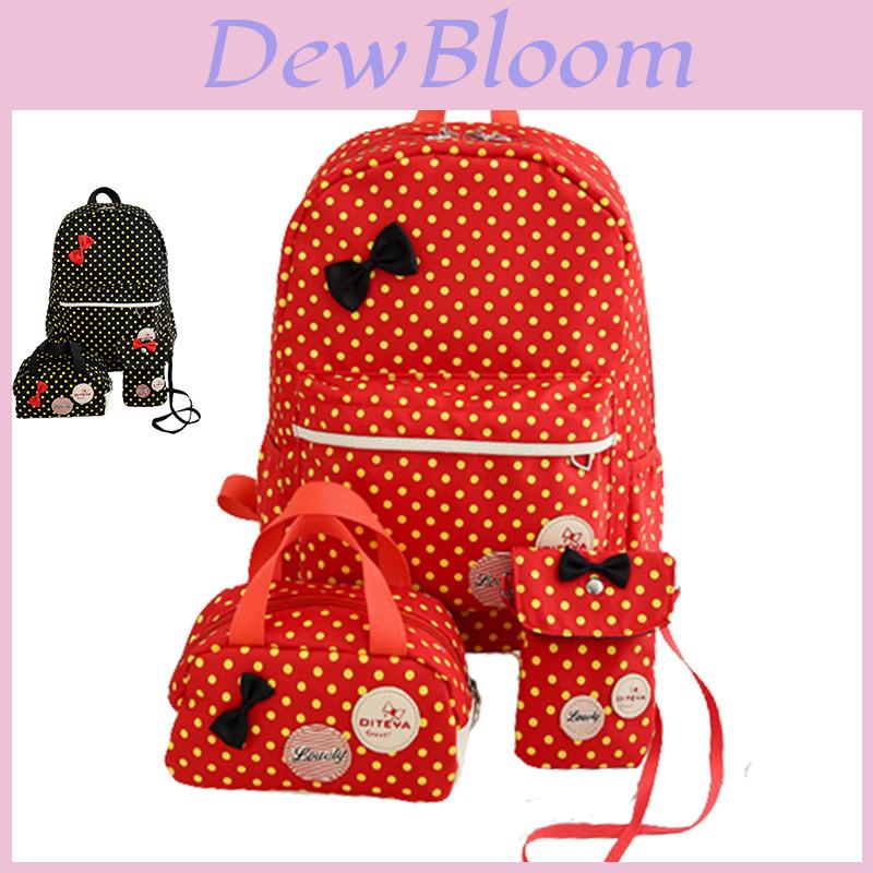 Scuola Media 3 Pezzi/Set Zaino in Tela Con Borsa Pranzo e Borsa Telefono Grande Capacità Per Materiale Scolastico