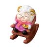 Sheep Figurine Incenses Stick Holders with Rocking Chair Base Incenses Burners with Curved Rocking Chair Base and Decorative Figurine Form for Bedroom