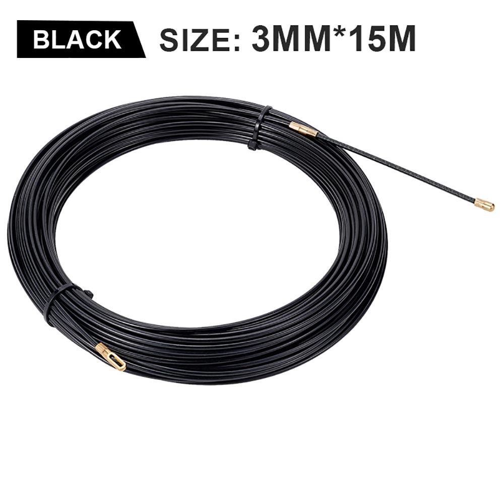 1Roll New 5/10/15/20/25/30M Cable Puller Nylon Electrician Spring Tape Wall Wire Lead 3mm Guide Push Puller Wiring Aid Tool