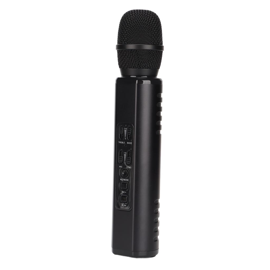 K6 Wireless Bluetooth Microphone Portable Handheld Microphone Speaker Machine for PC SmartphonesBlack