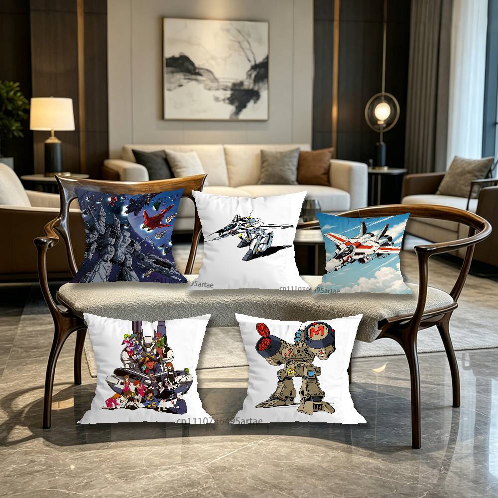 R-Robotech Anime Macross Pillow for Sofa Seat Chair Decorative/Modern Home Decor Print Throw Cushion
