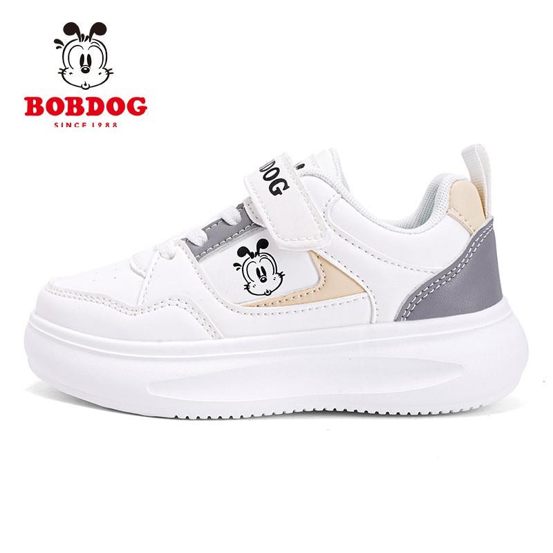 Kids White Sneakers Boys Girls Lightweight Breathable Walking Running Shoes With Hook Loop Closure