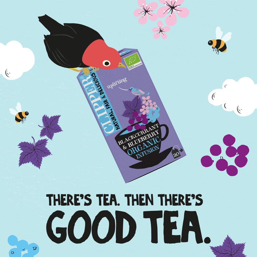 Clipper Organic Herbal Tea Blackcurrant Blueberry 20P &