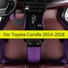 For Toyota Corolla XI 11th E170 2018 2017 2016 2015 2014 Car Floor Mats Accessories Protector Covers Leather Carpets Decoration