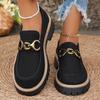 New Buckle Thick Bottom Low-top Single Shoes Women's Large Size Retro Foot Shoes Wish Source
