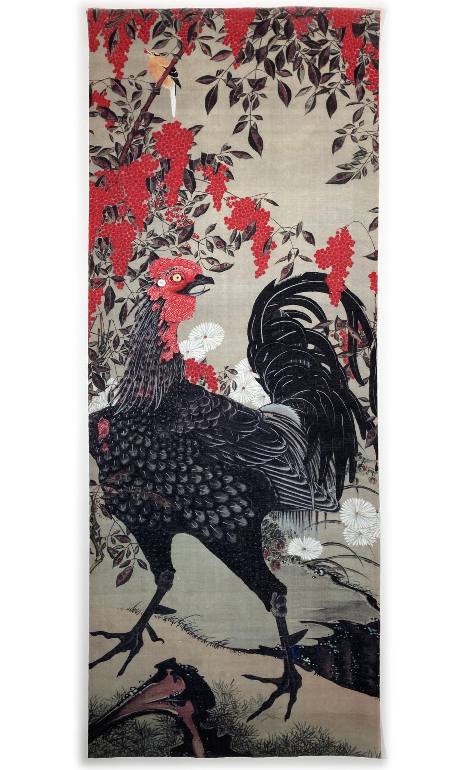 

Tenugui (hand towel) by Ito Jakuchu, Southern Rooster