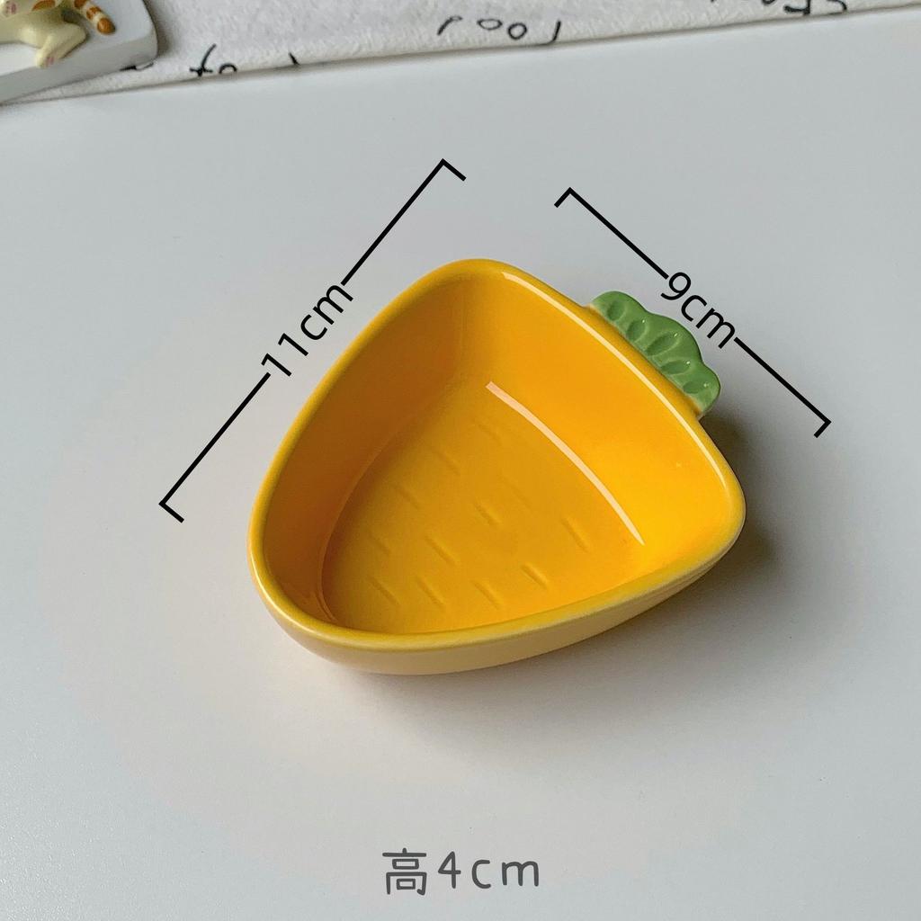 Cute Fruit Plate Household Underglaze Small Condiment Dish Ceramic Soy Sauce Vinegar Hot Pot Barbecue Dipping Snack Plate