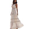 Summer Style Bohemian Maxi Dress Women's Lace Patchwork Swing Dress