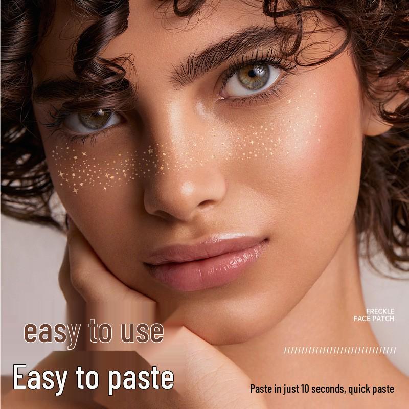 Rose Gold Waterproof Freckle Tattoo Stickers - Stylish and Sweatproof for a Beautiful Look