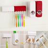 Automatic Toothpaste Squeezers Bathroom Wall Suction Toothpaste Dispenser Home Toilet Hygiene Stainless Steel Toothbrush Holders