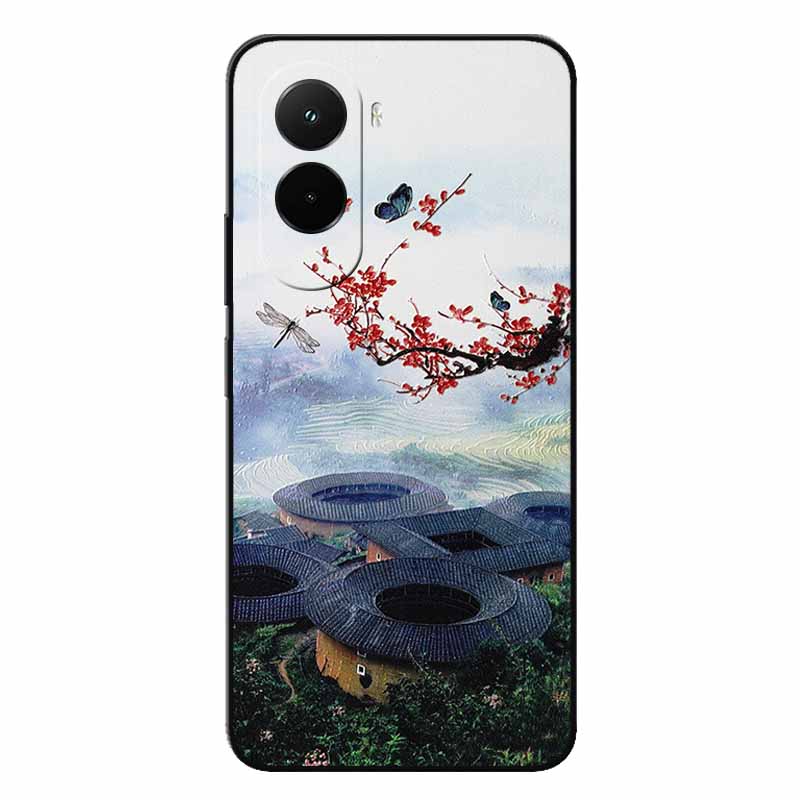 3D Relief Embossed Retro For Poco M7 4G Case Soft Silicone Back Cover For Xiaomi PocoM7 4G 3D TPU Relief Funda Poco M7  M7 4G 3D