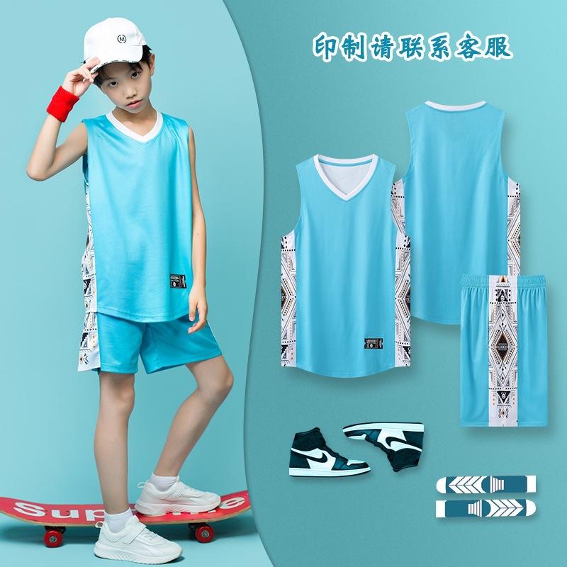 Children's Basketball Uniforms Sports Suits Boys and Girls Elementary School Students Game Jerseys Printing Team Uniforms Training Camp Clothes