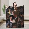 Süße Evan Peters Film TV Schauspieler Decke Reise Büro Flanell Überwurfdecke für Draußen Weich Warm Qualität Tagesdecke Geschenkidee